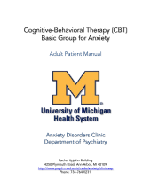 FREE PDF DOWNLOAD OF COGNITIVE-BEHAVIOURAL THERAPY (CBT) BASIC GROUP FOR ANXIETY: ADULT PATIENT MANUAL