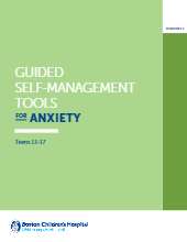 FREE PDF DOWNLOAD OF GUIDED SELF-MANAGEMENT TOOLS, WORKSHEETS FOR ANXIETY FOR TEENS 13-17