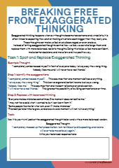 Breaking Free from Exaggerated Thinking A Free Worksheet for Balanced Thoughts-thumbnail