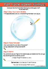 Pop Your Worry Bubble An Anxiety Relief Activity Worksheet for Kids-thumbnail