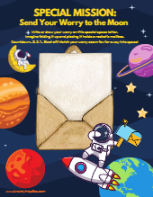 Send Your Worry to the Moon A Fun Activity Worksheet for Children Free Download-thumbnail