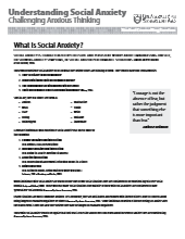 Understanding and Managing Social Anxiety A Free Guide to Challenging Anxious Thinking